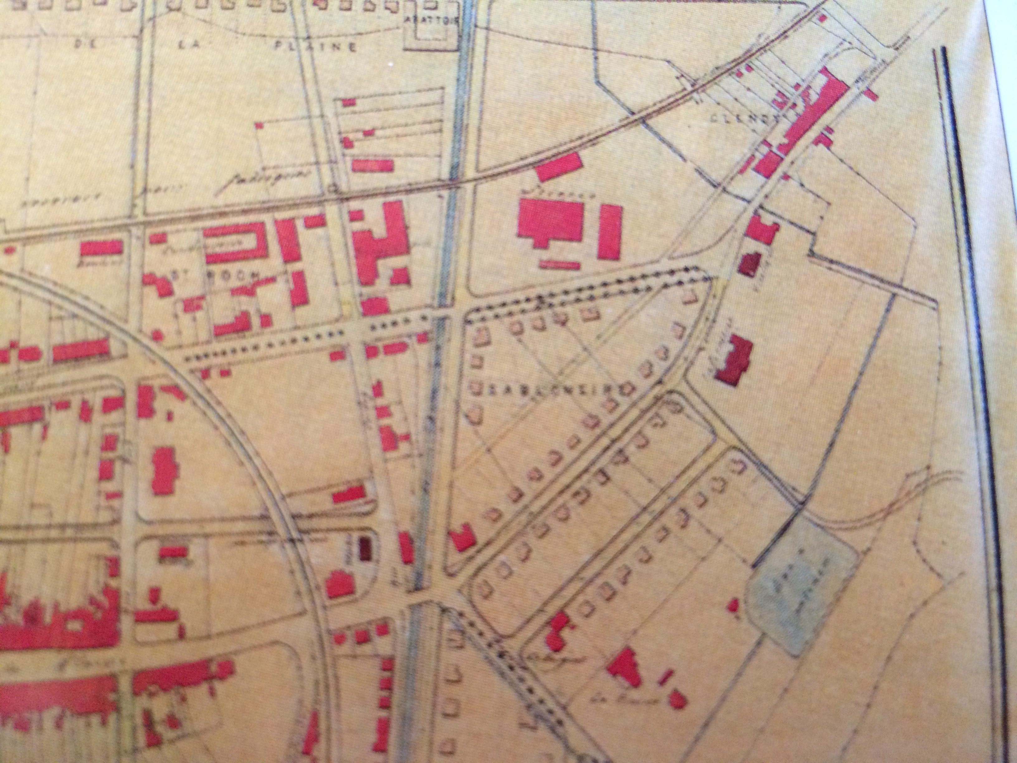 Plan de 1902 de John Landry, mentionnant le quartier Sabloneire